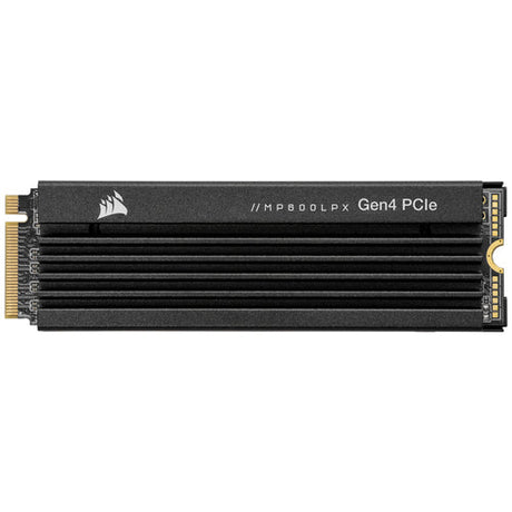 Corsair MP600 PRO LPX – 2 TB PCIe 4.0 NVMe SSD med køleprofil – ende og stik