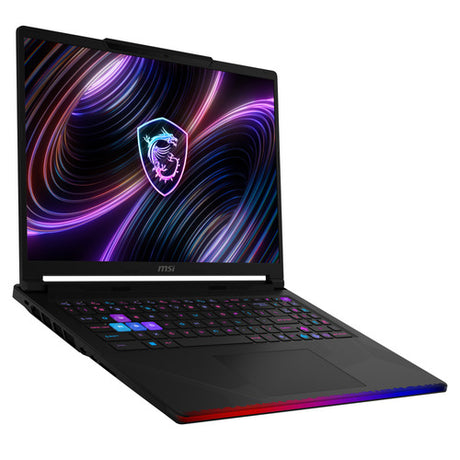 MSI Raider 16 Max HX B2WJ-414FRY – skærm og kabinet fra siden