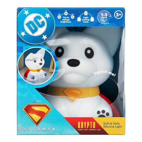 Paladone Superman Krypto – SquishyGlo silikonelampe – emballage