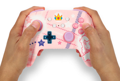 PowerA Enhanced Wireless Controller – Princess Peach Plaid – Switch – produktbillede 10