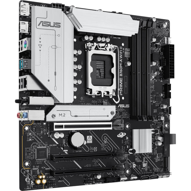ASUS PRIME B760M-A WIFI II bundkort set skråt forfra