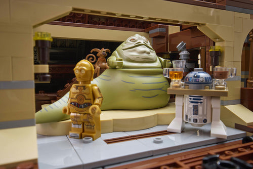 LEGO Star Wars 75397 – Jabbas sejlpram – Jabba, C-3PO og R2-D2 med barbord