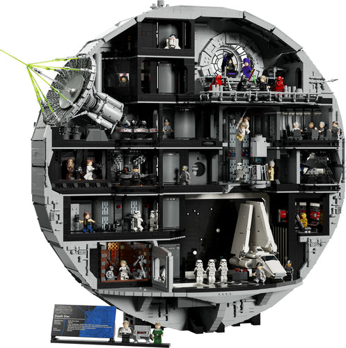 LEGO Star Wars 75419 – Dødsstjernen – færdig åben Dødsstjerne med figurer og faktaplade