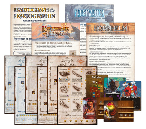 Der Kartograph & Die Kartographin: Ferne Expeditionen – udvidelse, tysk