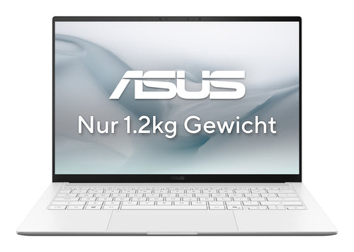 ASUS Zenbook S14 UX5406AA-SU236W Copilot+ PC – set forfra; tastaturlayout illustrativt
