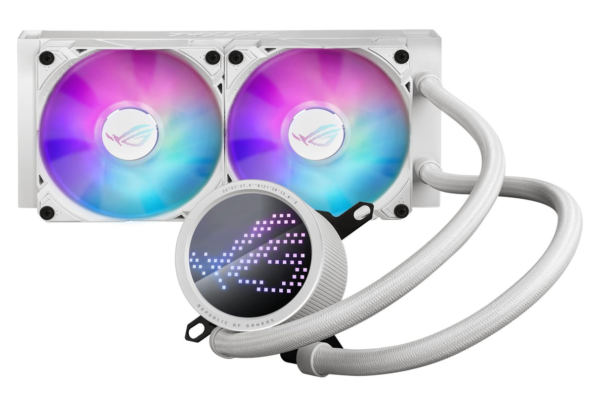 ASUS ROG RYUO III 240 ARGB WHITE Ed 240mm All-In-One CPU Liquid Cooler with Anime Matrix LED Display ASUS