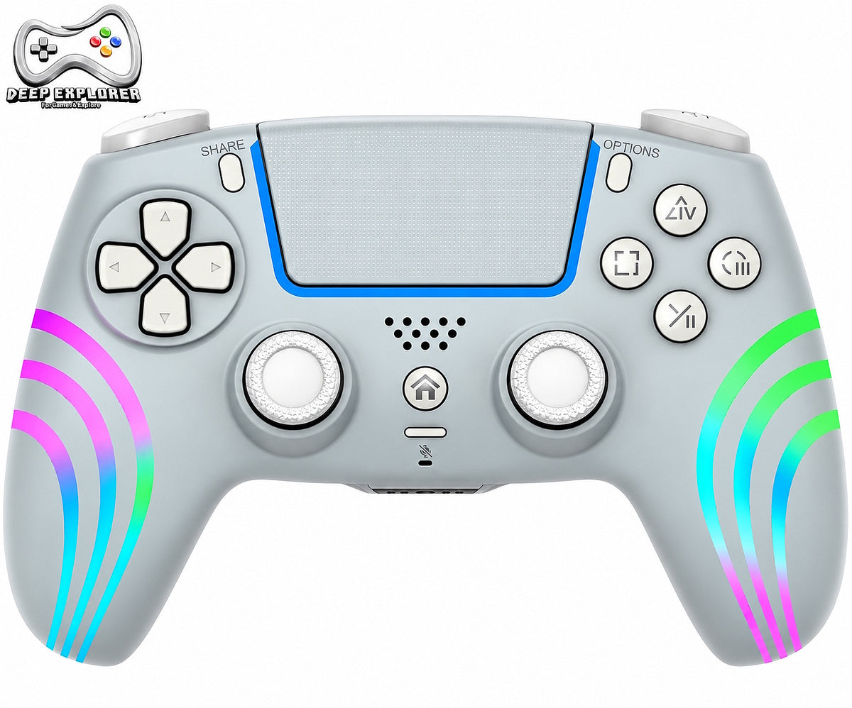 Deep Explorer Pro RGB – grå controller til PS5 – forside