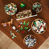 LEGO Icons 10275 – Nisse-klubhus – klodser og delvist bygget klubhus set ovenfra