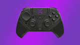 Turtle Beach Victrix Pro BFG Reloaded – PC – Grå – PC-controller set forfra på lilla baggrund