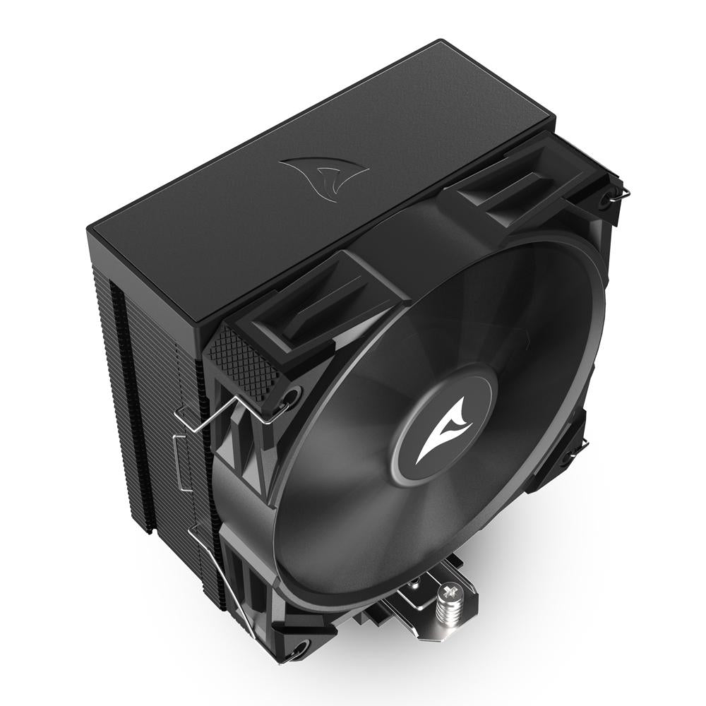 Sharkoon A40 Black 220W TDP 4-Heatpipe 120mm PWM FDB CPU Air Cooler Sharkoon