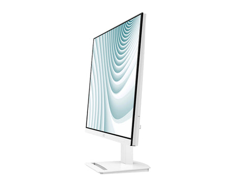 MSI PRO MP273AWDE – 27″ skærm, 1920 × 1080, 100 Hz, hvid – skærmen set fra siden
