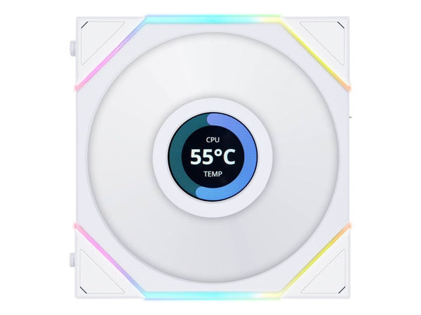 Lian Li UNI FAN TL Kabelloser LCD-Umkehrlüfter, Weiß - 120