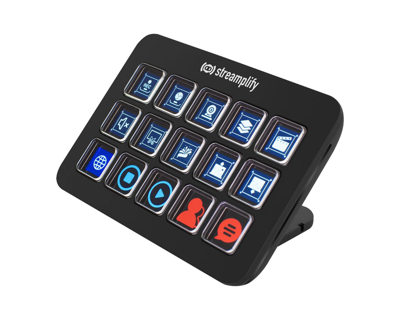 Streamplify Streaming deck, 15 LCD knapper sort Streamplify