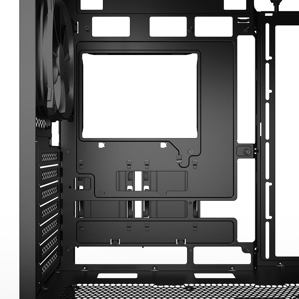 Sharkoon AK4 RGB Strip ATX-kabinet – sort, metalside, BTF