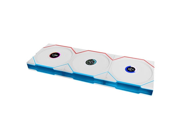Lian Li UNI FAN TL Kabelloser LCD-Lüfter, 3er-Pack, Weiß - 120