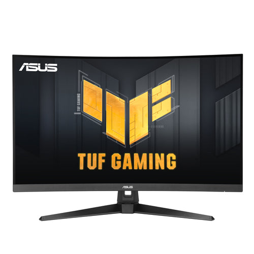 ASUS TUF Gaming VG32VQM5B – skærm og stativ set direkte forfra