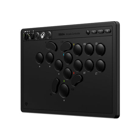 8BitDo Arcade Controller – leverless til Xbox/PC, sort – Sort controller forfra