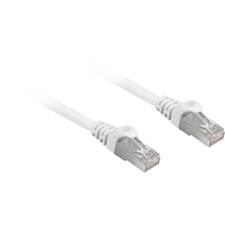 Hvidt Sharkoon Cat.6a S/FTP patchkabel med RJ45-stik