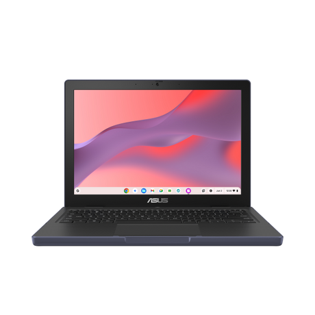 ASUS Chromebook CZ12 i Mineral Grey set forfra med åben skærm