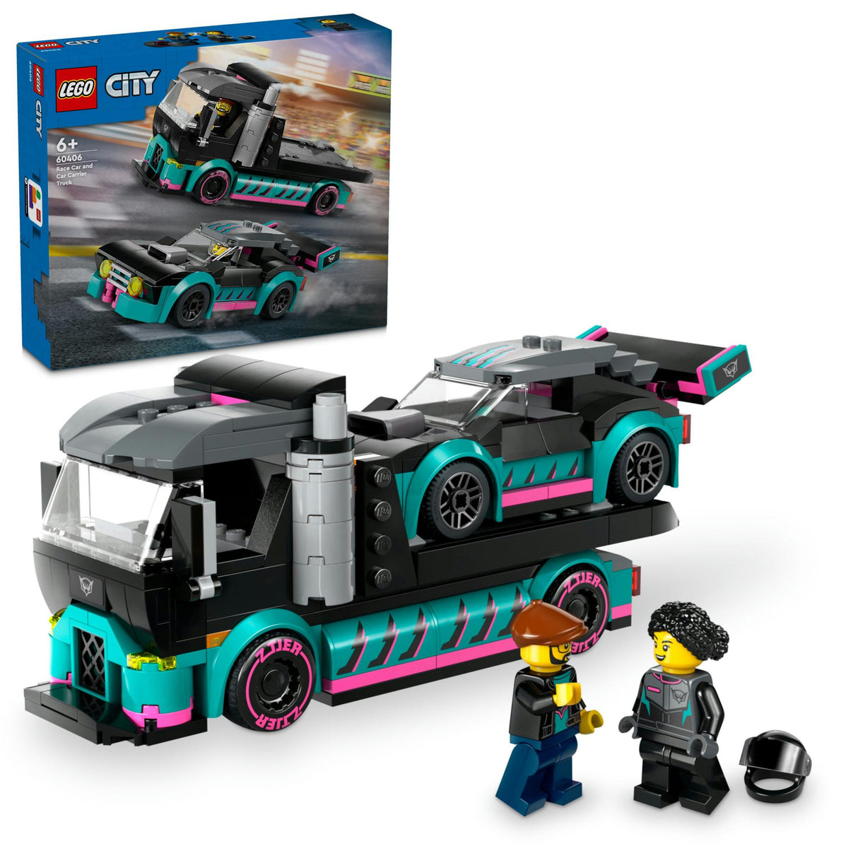 LEGO 60406 City Car Transporter with Racing Car, construction toy LEGO