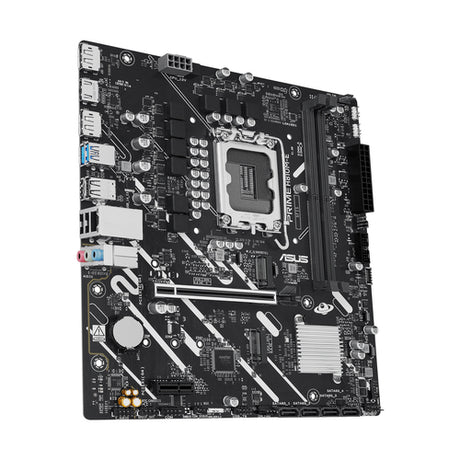 ASUS PRIME H810M-E-CSM med synlige RAM-pladser og CPU-sokkel