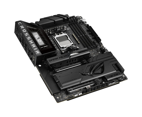 ASUS ROG CROSSHAIR X870E DARK HERO – skråt ovenfra
