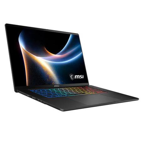 MSI Stealth 16 AI+ B3WI-001FR – åben computer fra modsatte vinkel