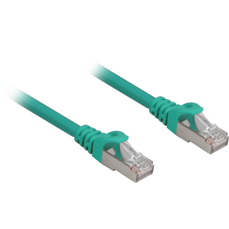 Grønt Sharkoon Cat.6a S/FTP patchkabel med RJ45-hanstik