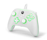 PowerA Advantage Lumectra kablet controller – hvid – Xbox/PC – skråt fra modsatte side