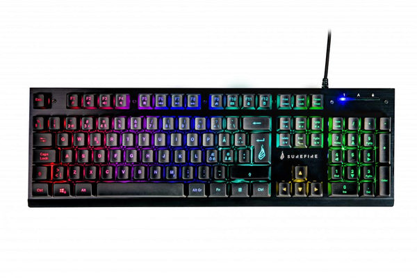 SUREFIRE - KingPin X2 Metall-Gaming-RGB-Tastatur QWERTY Nordic