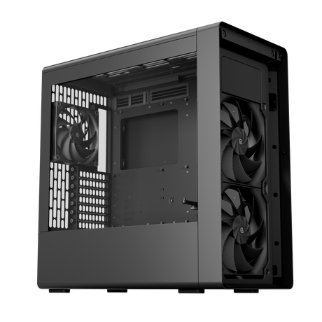 HAVN BF 360 Flow – sort Mid Tower kabinet med præinstallerede high-performance fans HAVN