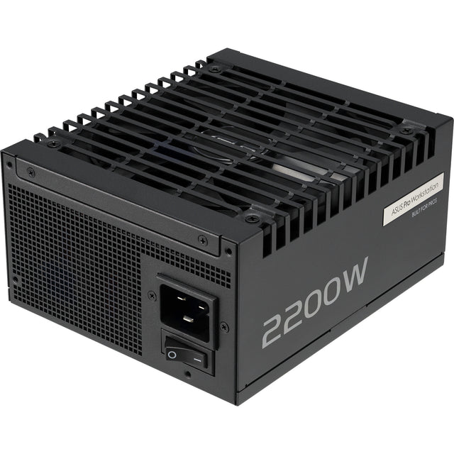 ASUS Pro WS 2200P – sort strømforsyning set skråt ovenfra