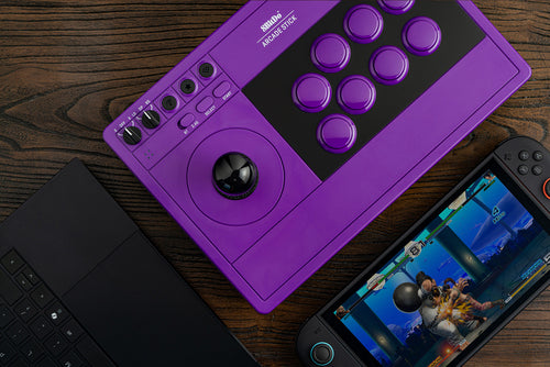 8BitDo Arcade Stick til Switch og PC – lilla – produktbillede 9