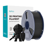 Sunlu PLA+ filament – sort, 1,75 mm, 1 kg