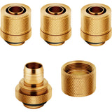 CORSAIR Hydro X Series XF Compression Fitting Kølevæske system tilpasning 4-pack Guld
