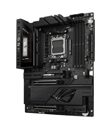 ASUS ROG CROSSHAIR X870E DARK HERO – skråt ovenfra