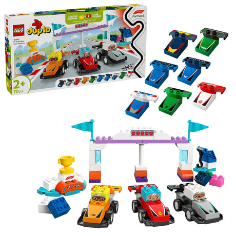 LEGO 10445 DUPLO F1 Team Racing Cars with Racers LEGO