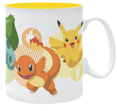 POKEMON Mug - Pikachu and starters - 460 ml Abysse