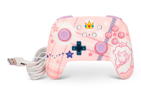 PowerA Enhanced Wireless Controller – Princess Peach Plaid – Switch – produktbillede 9