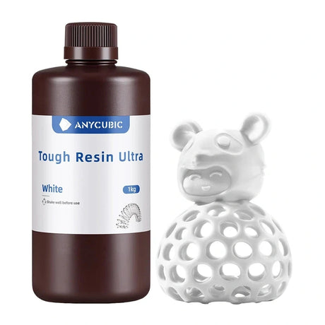 Anycubic Tough Resin Ultra – hvid, 1 kg