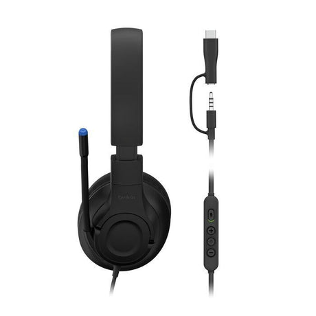 Belkin Gaming On-Ear Headphones for Kids with Cable ENA011hqBK Belkin