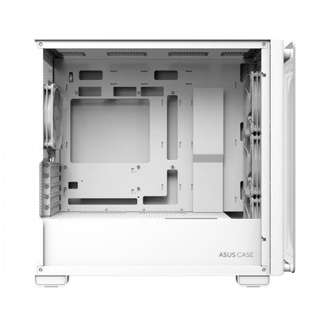 ASUS A23 PLUS Tempered Glass ARGB mATX Case - White ASUS