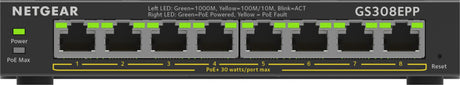 Netgear 8PT GE PLUS SWCH W/ HI-PWR POE+ Netgear International Limited