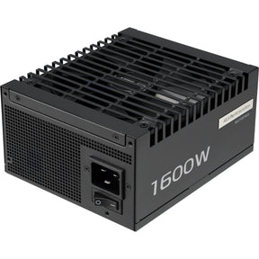 ASUS Pro WS 1600W Platinum – sort strømforsyning set skråt ovenfra