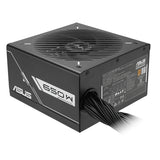 ASUS PRIME-650B-BLACK – blæsergitter, teknisk mærkat og kabelbundt