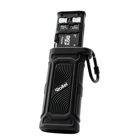 Rollei 2-i-1 Travel kortlæser og kortetui – USB-C – detalje eller anvendelse 8
