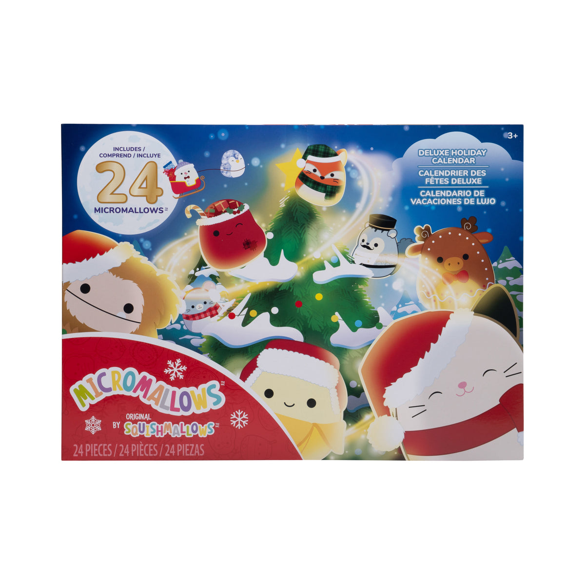 Squishmallows Micromallows julekalender 2026 – 24 bamser – produkt og emballage