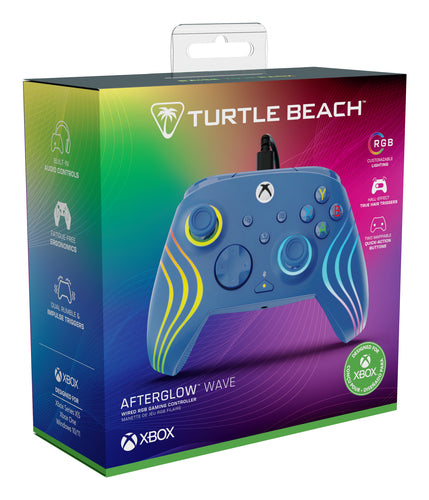 Turtle Beach Afterglow Wave Wired – Xbox/PC, blå – Emballage fra siden