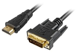 Sharkoon HDMI til DVI-D 24+1-kabel – sort, 5 m