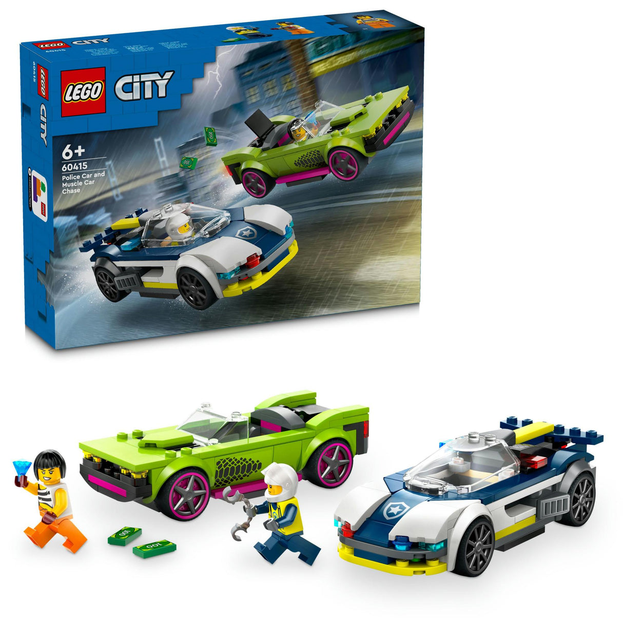 LEGO 60415 City Police Car and Muscle Car Chase, construction toy LEGO
